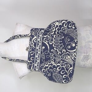 Vera Bradley Blue and White Patterned Bag Twist Snap Closure OS